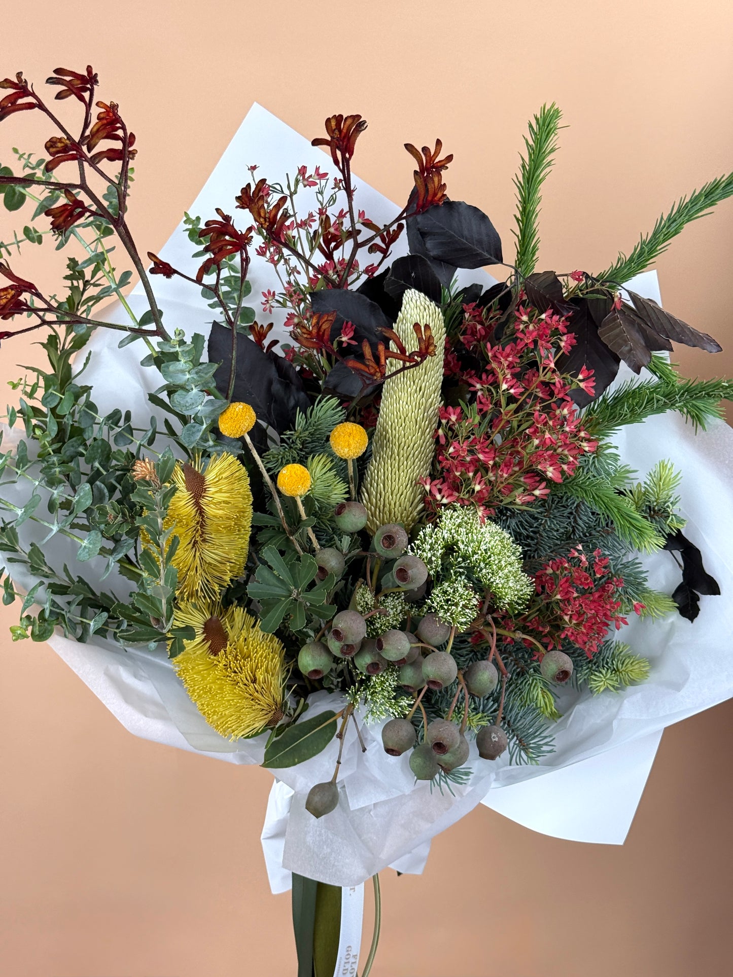 Natives Christmas-Flower-Delivery-Gold-Coast-Florist-Flowers Gold Coast-Beautifully Wrapped-Petite-https://www.flowersgoldcoast.com.au-best-florist