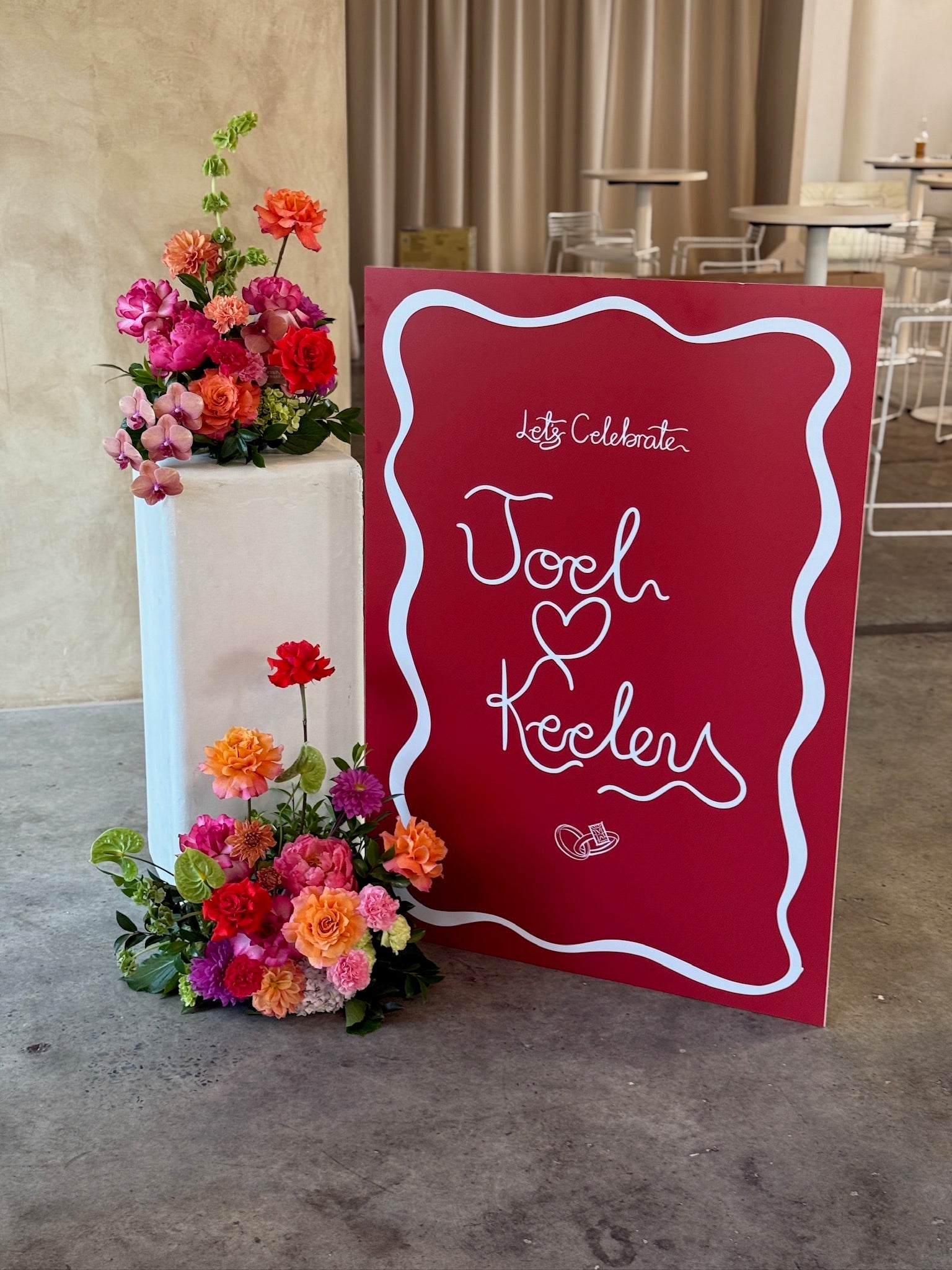 Josh & Jess - Engagement Party Flowers - Mylky Space, Mermaid Waters, Gold Coast