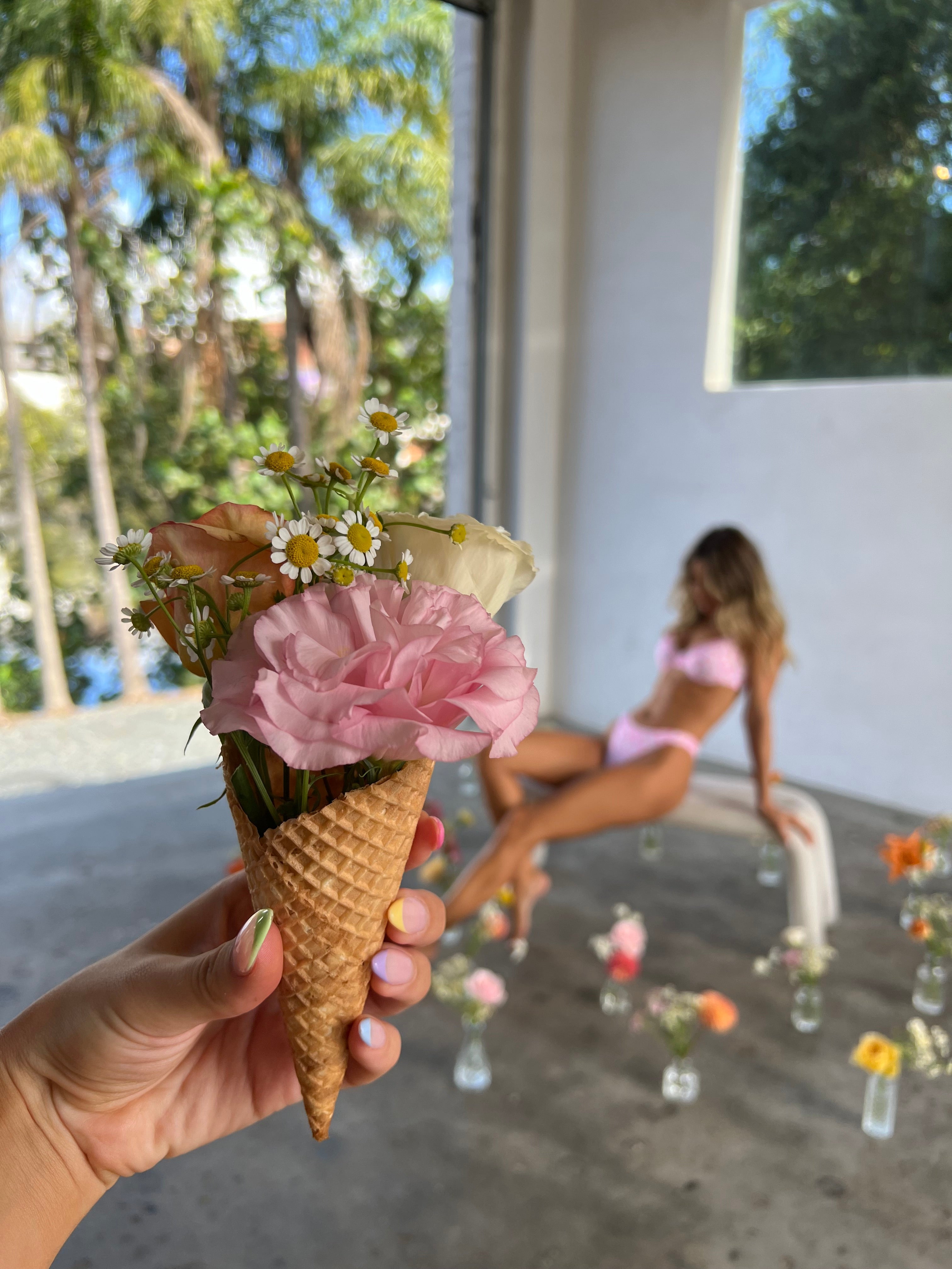 Kulani Kinis - Product Photo Shoot Flowers - Mylky Space, Mermaid Waters, Gold Coast