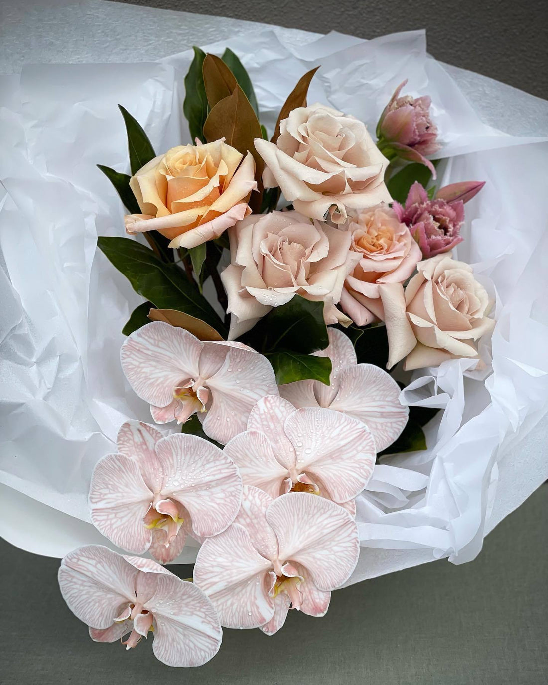Introducing "Mocha" This delectable designer bouquet arrangement is one to amaze! - Flowers Gold Coast