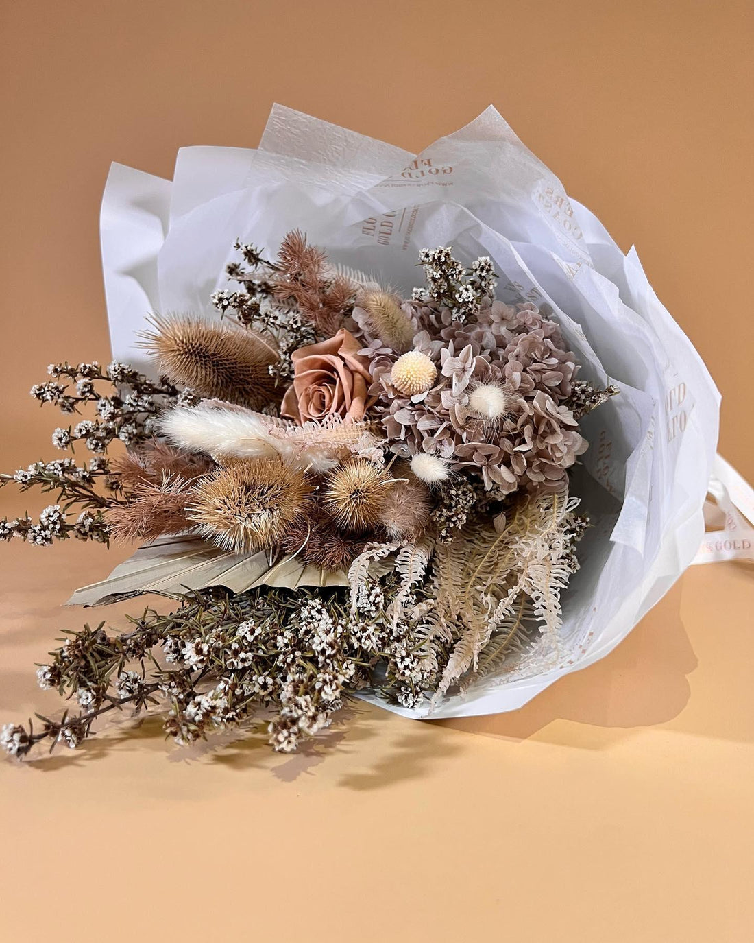 Meet Nudie 👡🐚 - this Dried arrangement is exquisite 🍨🧋<br />
<br />
Feel the Latte and C - Flowers Gold Coast