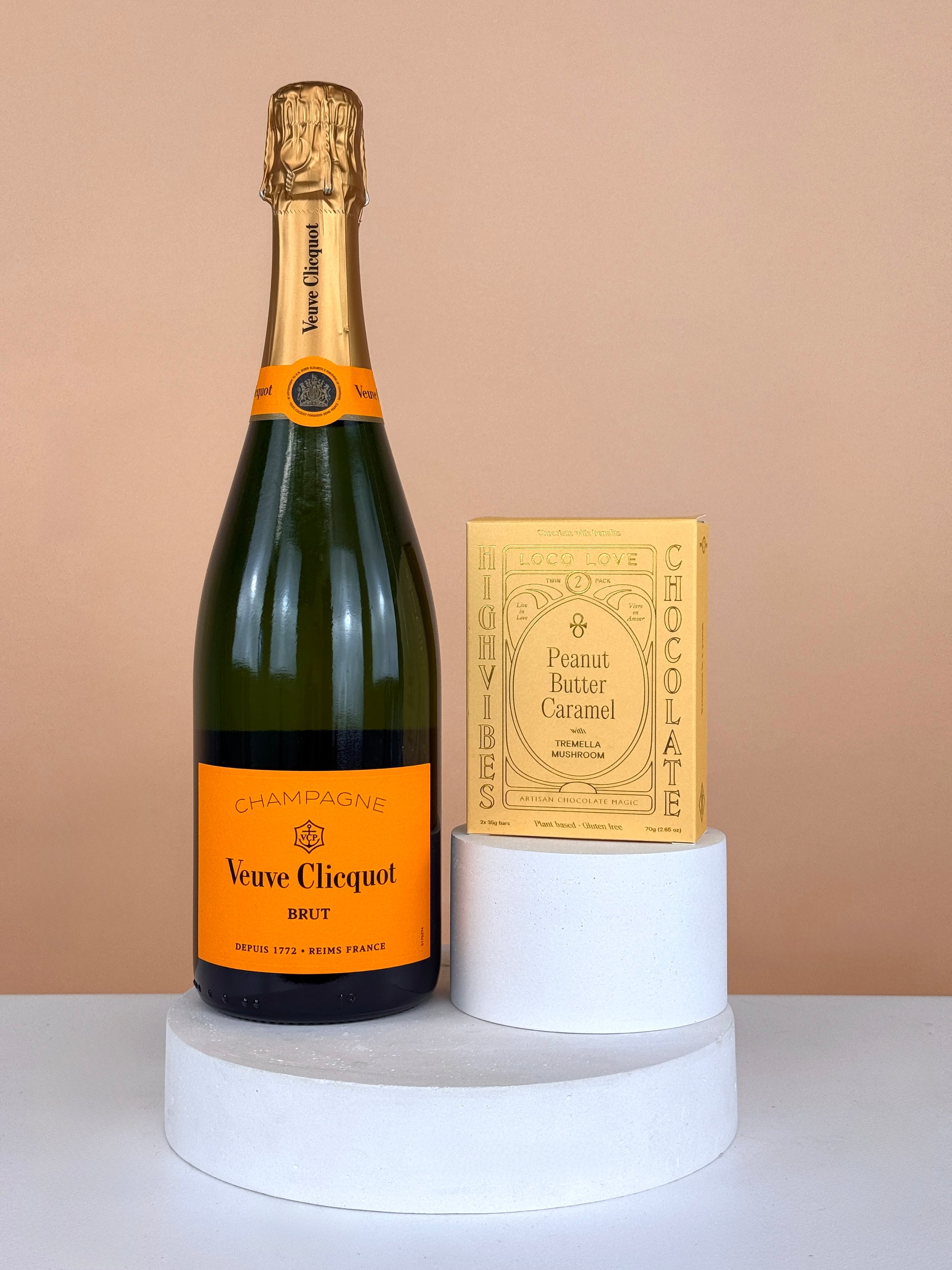 Choc & Bubbles-Flower-Delivery-Gold-Coast-Florist-Flowers Gold Coast-Maple Macadamia Caramel (Loco Love)-Moet Chandon - Brut Imperial Champagne-Petite-https://www.flowersgoldcoast.com.au-best-florist