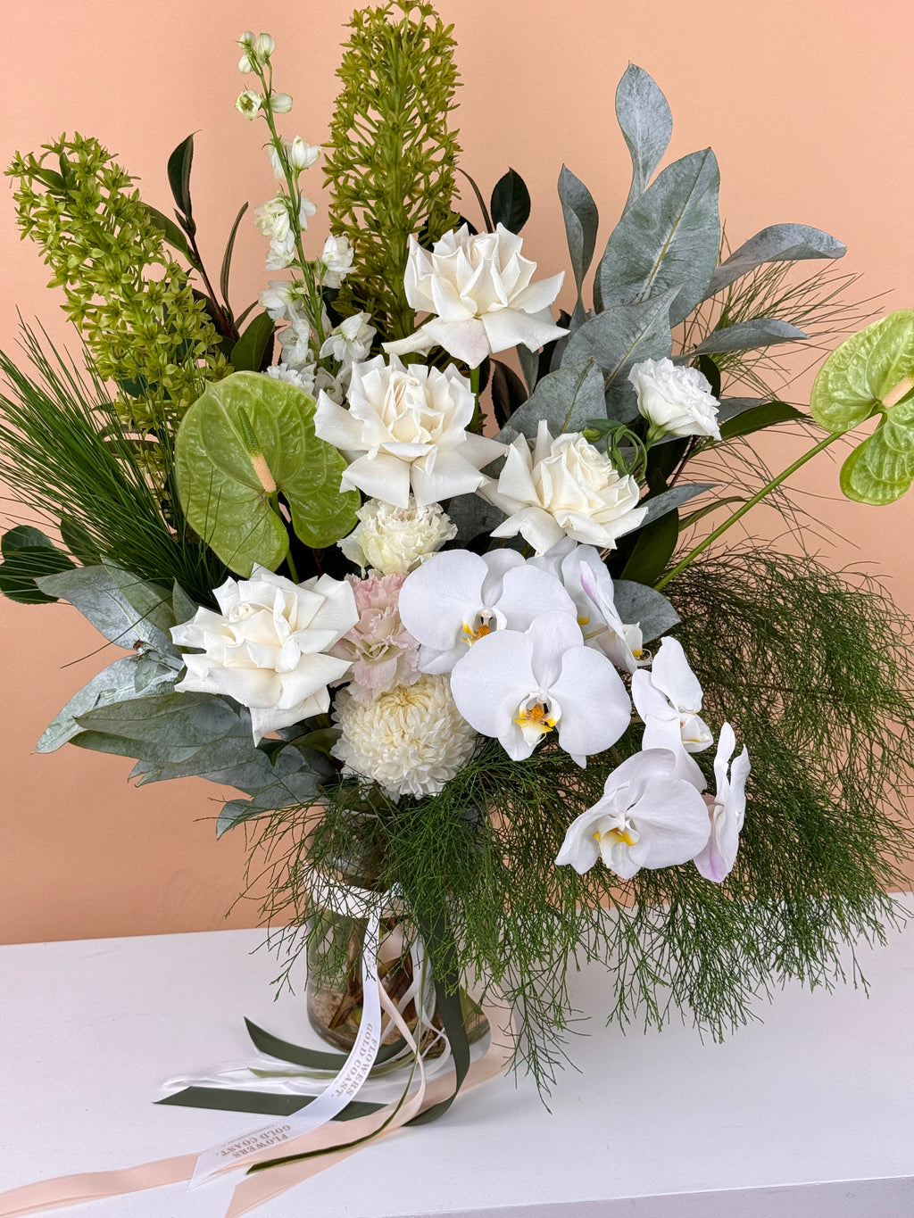 Porcelaine White-Flower-Delivery-Gold-Coast-Florist-Flowers Gold Coast-Beautifully Wrapped-Mini-https://www.flowersgoldcoast.com.au-best-florist
