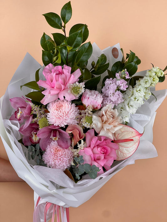 Soft & Sweet-Flower-Delivery-Gold-Coast-Florist-Flowers Gold Coast-Beautifully Wrapped-Mini-https://www.flowersgoldcoast.com.au-best-florist