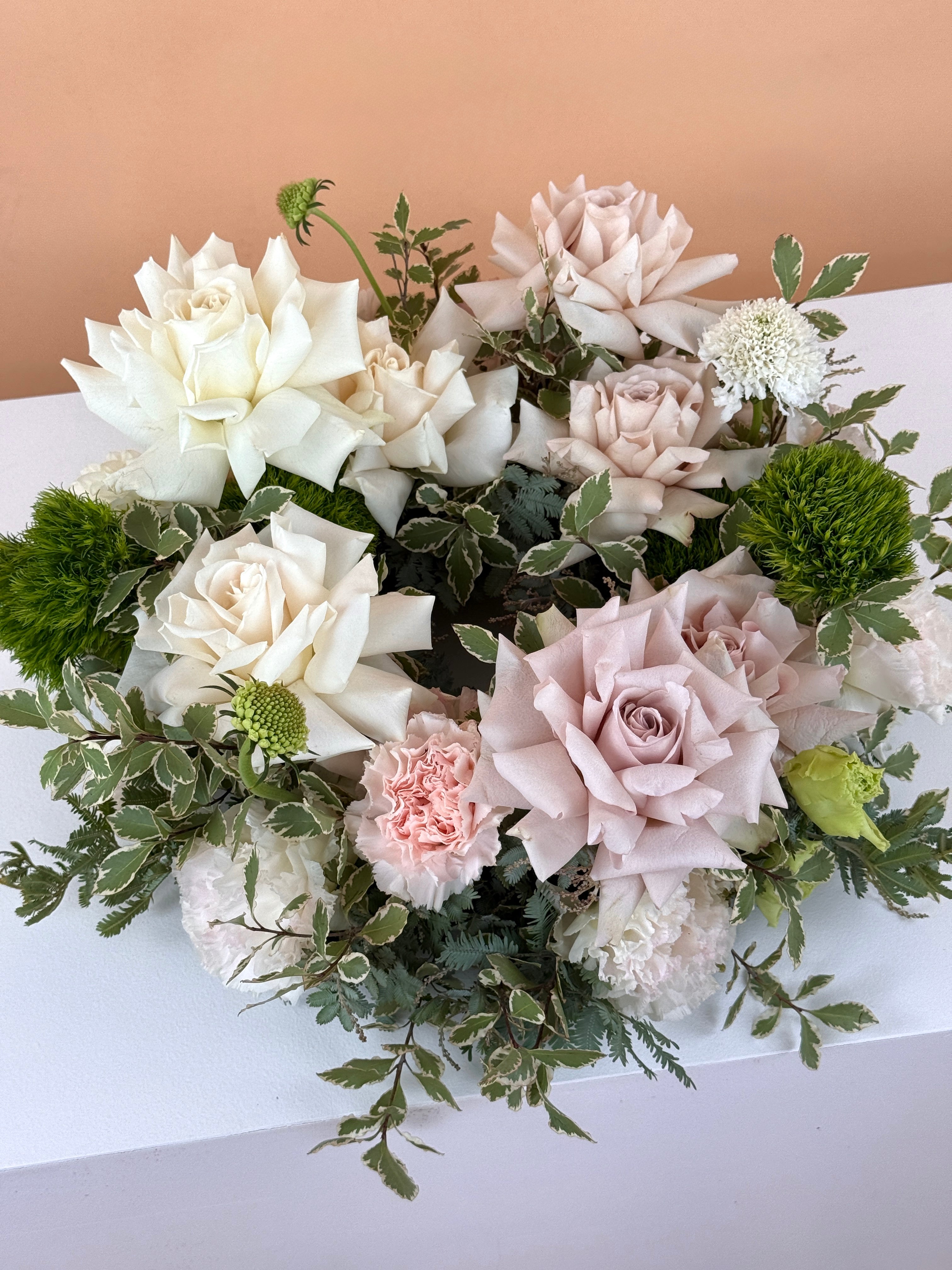Elegant Wreath-Flower-Delivery-Gold-Coast-Florist-Flowers Gold Coast-Classic-Florist’s Choice-https://www.flowersgoldcoast.com.au-best-florist