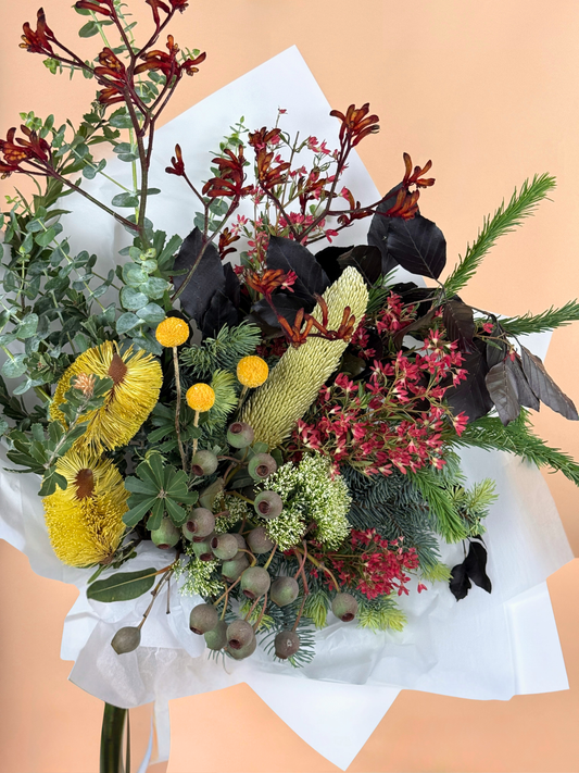 Natives Christmas-Flower-Delivery-Gold-Coast-Florist-Flowers Gold Coast-Beautifully Wrapped-Petite-https://www.flowersgoldcoast.com.au-best-florist