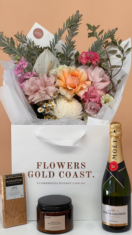 Mother's Day - "The Whole Package" Bundle-Flower-Delivery-Gold-Coast-Florist-Flowers Gold Coast-Petite-Delightfully Turkish-The Weekender-https://www.flowersgoldcoast.com.au-best-florist