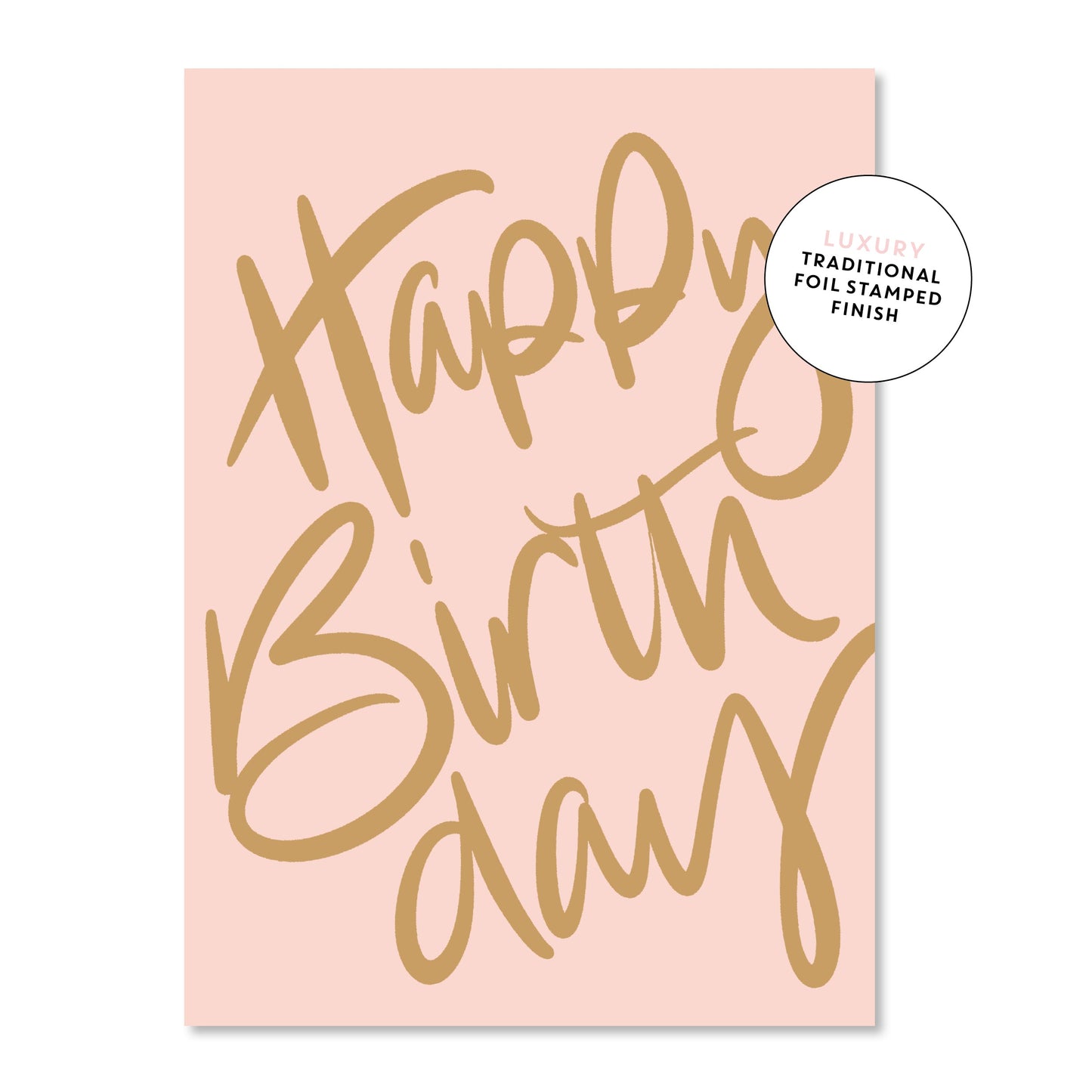 Greeting Cards-Flower-Delivery-Gold-Coast-Florist-Willow & White Stationery-Happy Birthday - Peach-https://www.flowersgoldcoast.com.au-best-florist