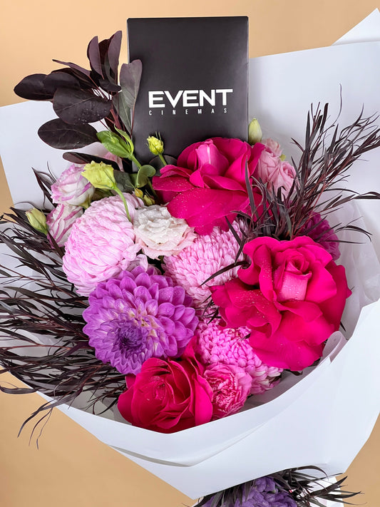 Flowers and a Movie-Flower-Delivery-Gold-Coast-Florist-Flowers Gold Coast-Beautifully Wrapped-Mini-White & Greens-https://www.flowersgoldcoast.com.au-best-florist