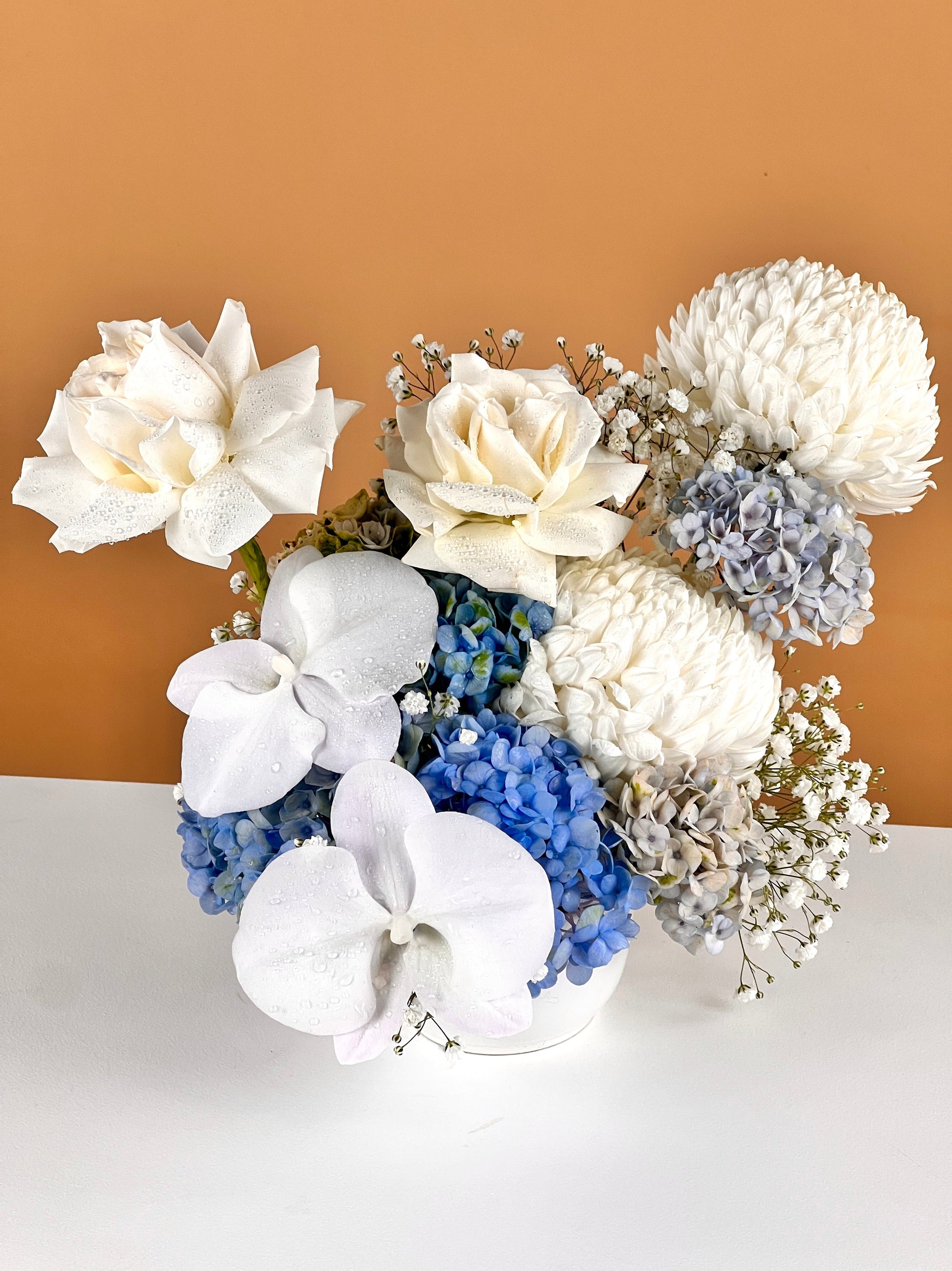 Mini Table Centres-Flower-Delivery-Gold-Coast-Florist-Flowers Gold Coast-Blue-https://www.flowersgoldcoast.com.au-best-florist