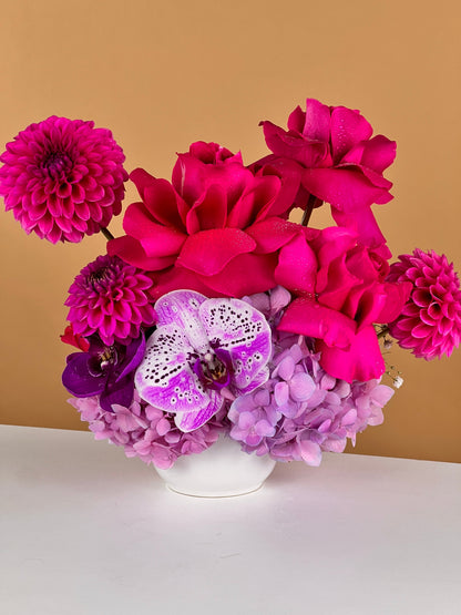 Mini Table Centres-Flower-Delivery-Gold-Coast-Florist-Flowers Gold Coast-Hot Pink-https://www.flowersgoldcoast.com.au-best-florist