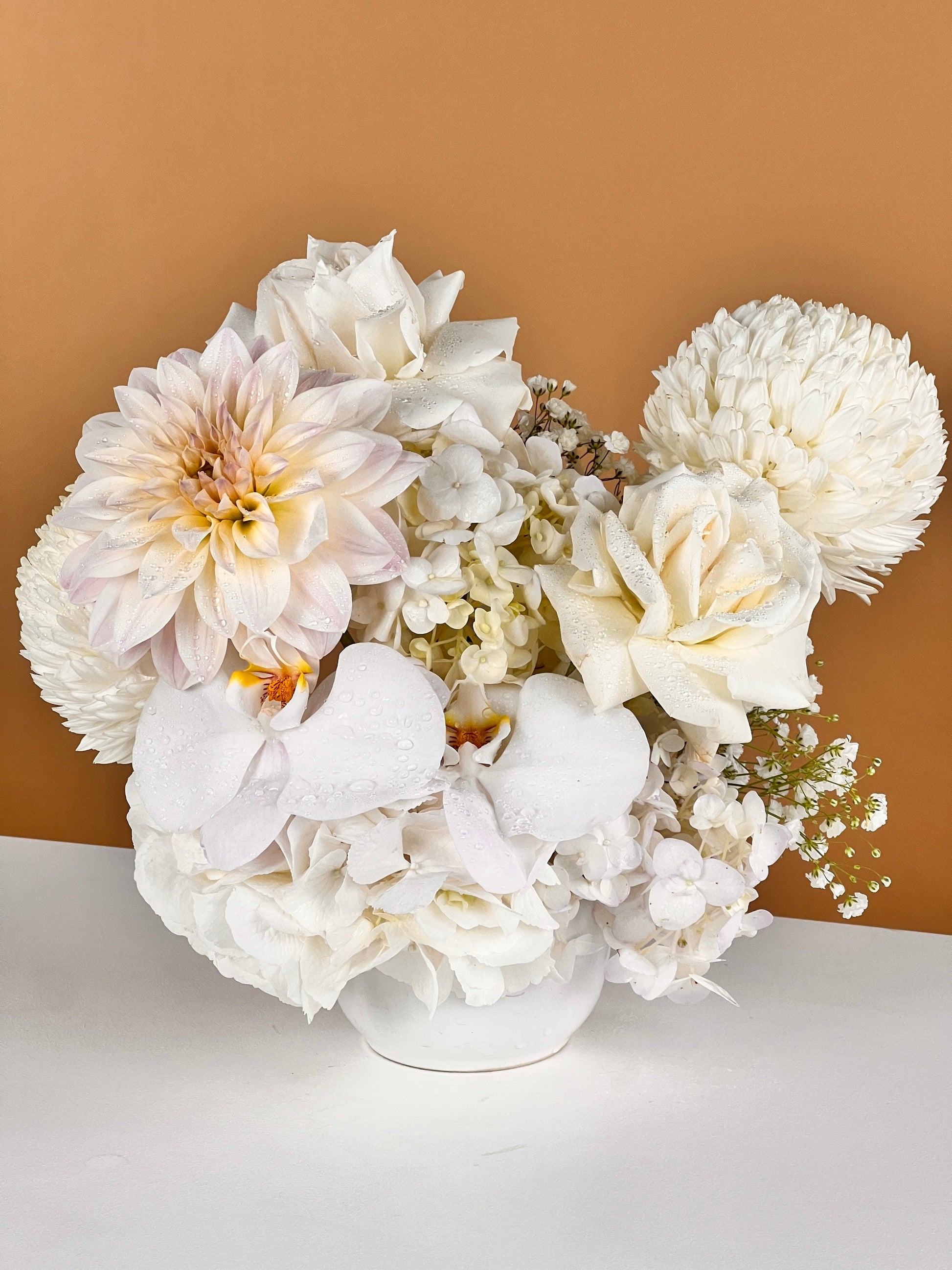 Mini Table Centres-Flower-Delivery-Gold-Coast-Florist-Flowers Gold Coast-White-https://www.flowersgoldcoast.com.au-best-florist