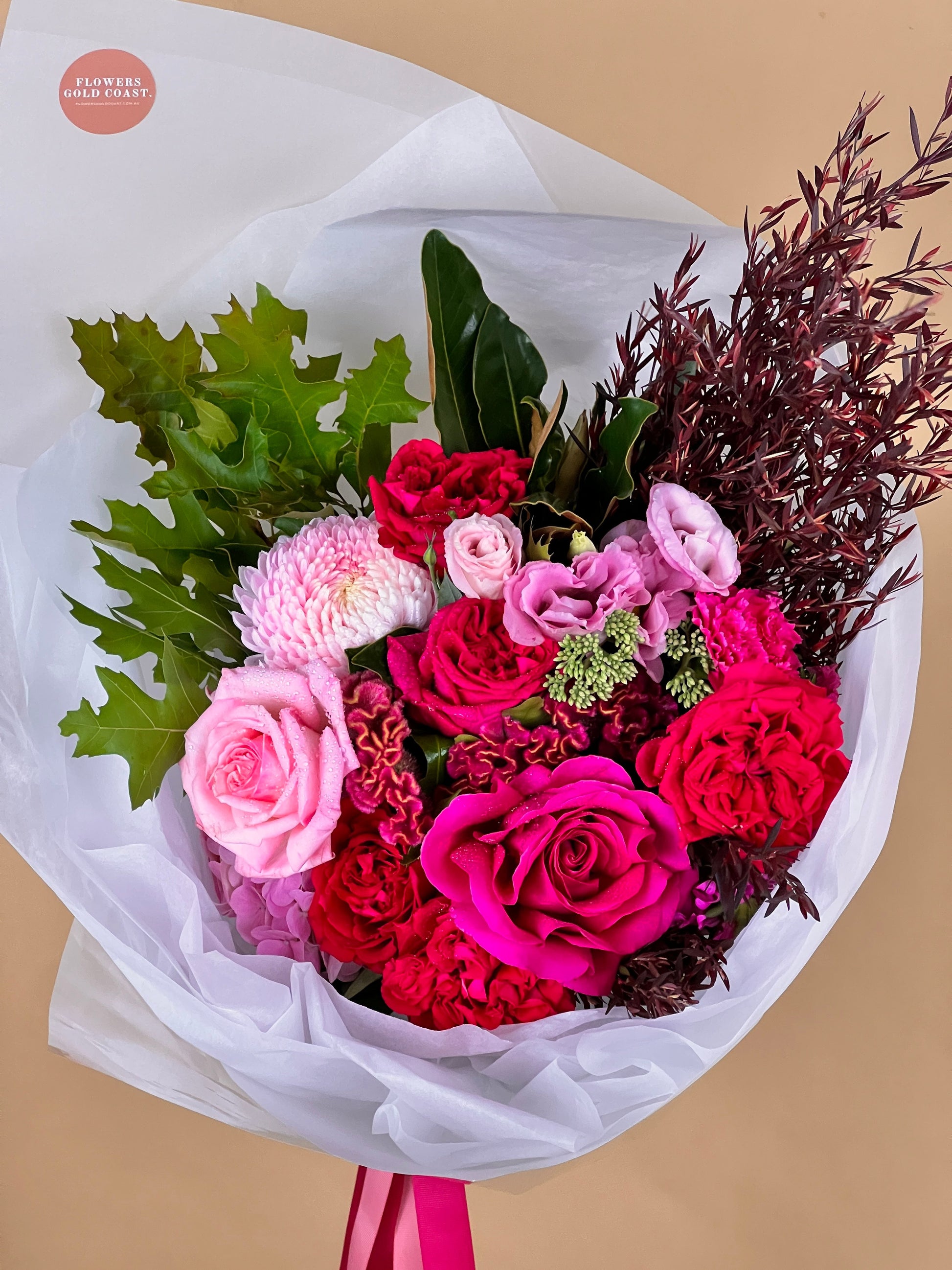 Pink Moment-Flower-Delivery-Gold-Coast-Florist-Flowers Gold Coast-Beautifully Wrapped-Deluxe-https://www.flowersgoldcoast.com.au-best-florist